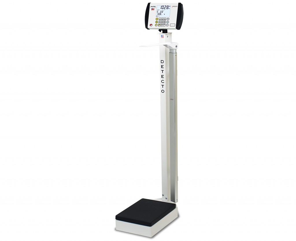 Detecto 6439 Digital Eye Level Physician Fitness Scale with Height Rod
